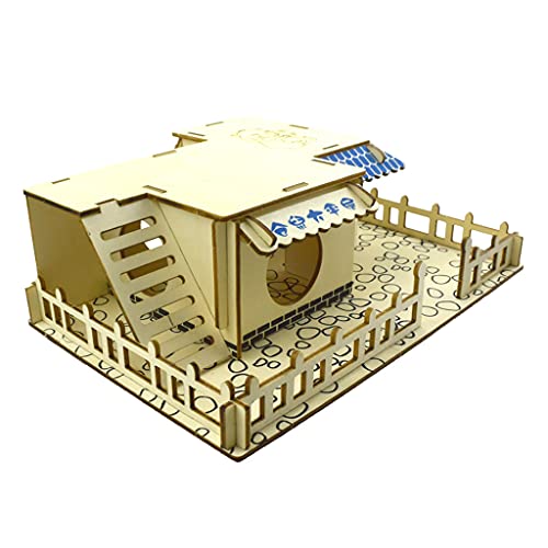 xbiez Hamstervilla aus Holz für kleine Haustiere, Versteck für Rennmäuse, Chinchillas, Meerschweinchen, Kleintiere, 5 Stile xbiez Hamstervilla aus Holz für kleine Haustiere, Versteck für Rennmäuse, Chinchillas, Meerschweinchen, Kleintiere, 5 Stile von xbiez