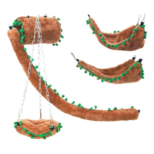 xbiez Natürliches weiches Bett Versteck weiches Schaukelspielzeug für Kleintiere, Mausbett, Hamster, Kaninchen, Versteck, Käfig zum Aufhängen xbiez Natürliches weiches Bett Versteck weiches Schaukelspielzeug für Kleintiere, Mausbett, Hamster, Kaninchen, Versteck, Käfig zum Aufhängen von xbiez