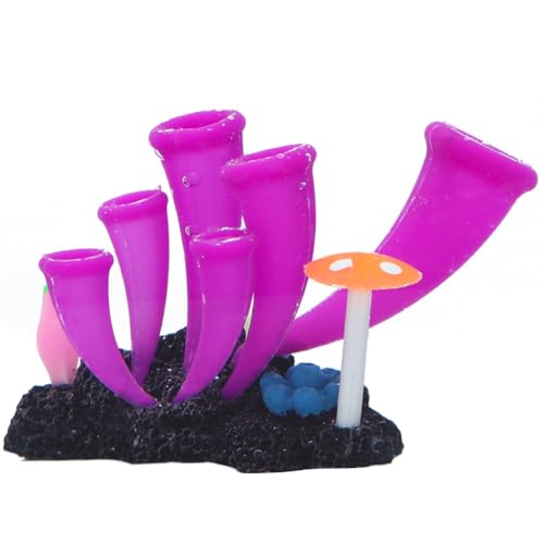 xbiez Wasserpflanzen-Horn für Aquarien, Aquarium-Dekoration, schönes Aussehen, künstliches Pflanzenhorn, mehrfarbig xbiez Wasserpflanzen-Horn für Aquarien, Aquarium-Dekoration, schönes Aussehen, künstliches Pflanzenhorn, mehrfarbig von xbiez