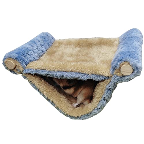 xbiez Weiche Plattform für Kleintiernest, Plüsch, Kuschelhütte, warmes Hängemattenzelt, kleines Haustier-Winterbett für Meerschweinchen, Zuckergleiter xbiez Weiche Plattform für Kleintiernest, Plüsch, Kuschelhütte, warmes Hängemattenzelt, kleines Haustier-Winterbett für Meerschweinchen, Zuckergleiter von xbiez