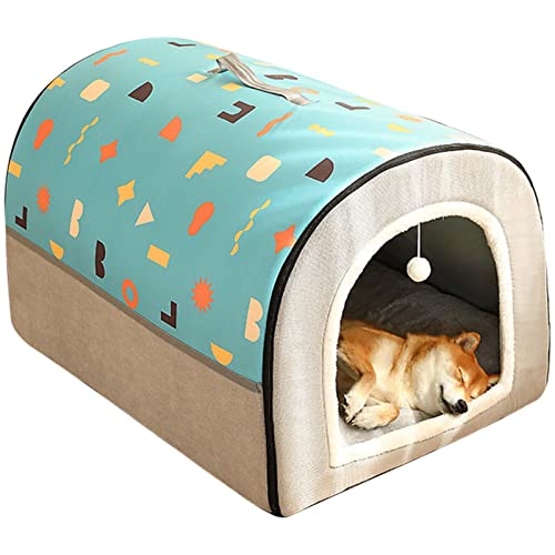 xiaoguozi Haustierbett Halb geschlossen und waschbar Rundes Haustierbett Katzenbett Katzenbett mit abnehmbarem Kissen xiaoguozi Haustierbett Halb geschlossen und waschbar Rundes Haustierbett Katzenbett Katzenbett mit abnehmbarem Kissen von xiaoguozi