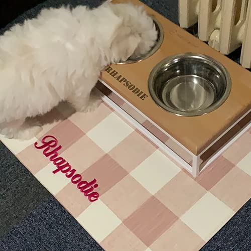 Personalisiertes Futternapf-Tischset, maßgeschneiderte Futtermatte für Hunde und Katzen, saugfähiger Stoff, wasserdichte Rückseite, maschinenwaschbar/langlebig, Pad leicht zu reinigen, schützt den von xingfa