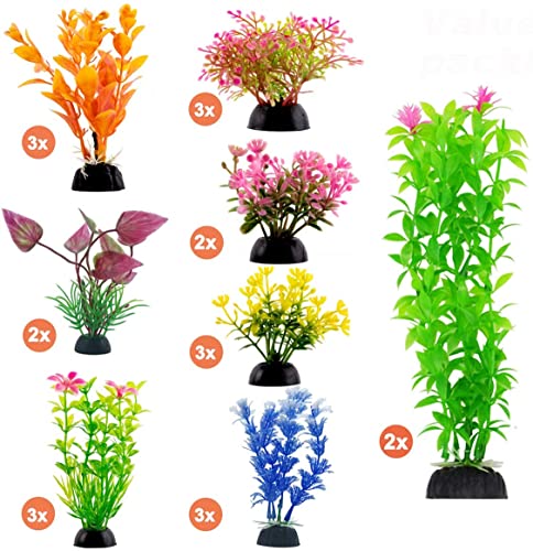 xingzhi Aquarium-Dekoration, 21 Stück, lebensechte Kunststoff-Pflanzen, für Haushalt und Büro, Aquarien, künstliche Hydrokultur-Pflanzen von xingzhi