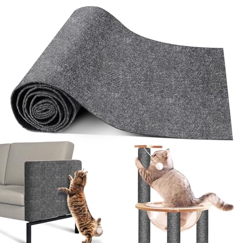 Kratzschutz Sofa, Selbstklebende Kratzmatte für Katzen, Betten, Decken & Möbel, DIY Kratzbrett, AntiKratz Tape für Teppiche, Katzenständer, Holzgriff, Katzenturm (30x100cm) von xinrongda