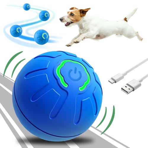 xinrongda Interaktives Hundespielzeug, Magic Ball Hund, Interaktiver Spielball für Hunde, Selbstrollender Ball Hundespielzeug mit LED-Licht, USB Wiederaufladbares Aktiver Rollender Balls für Kätzchen von xinrongda