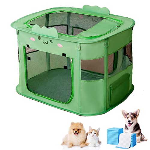 xixi-home Faltbarer Laufstall für Katzen, Laufstall für Hunde, Katzen, Welpen, tragbar, atmungsaktiv, Pop-Up-Zelt für Hunde und Katzen, für drinnen und draußen, kleine Tiere, Welpen, Hunde von xixi-home