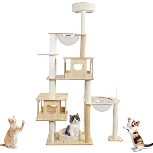 xixi-home Katzenklettergerüst 178 cm Katzenkratzbäume Mehrstufiger Katzenturm mit Katzenhaus, Innenbereich Haustier Katzen Aktivitätszentrum für kleine, mittelgroße Katzen Kätzchen (MH3) von xixi-home