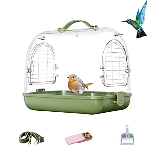 xixi-home Vogeltragetasche, tragbarer Papageien-Reisekäfig, transparent, atmungsaktiv, Vogel-Reisetasche, leichter Vogelkäfig und Kleintiere, Reisekäfig, für Sittiche, Kanarienvögel, Finken, Lovebirds von xixi-home