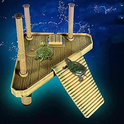 xixibuy Turtle Dock Floating, Schildkröten Terrarium für Schildkrötenliebhaber, Schildkröte Insel, Schildkröten plattform, Wasserschildkröten plattform (GRÖSSE : M) von xixibuy