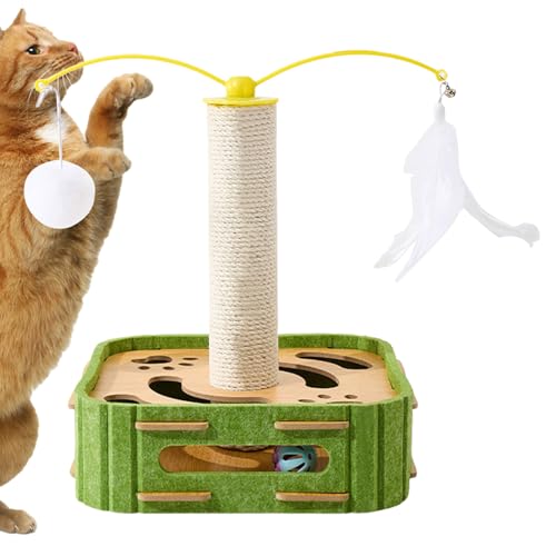 Kratzsäule Für Katze Kratzstamm Aus Filz, Kratzbaum Katzenspielzeug Mit Federn Und Fellbällen, Katzen Zubehör Für Kätzchen Und Erwachsene Katzen Kratzsäule Für Katze Kratzstamm Aus Filz, Kratzbaum Katzenspielzeug Mit Federn Und Fellbällen, Katzen Zubehör Für Kätzchen Und Erwachsene Katzen von xowwyue