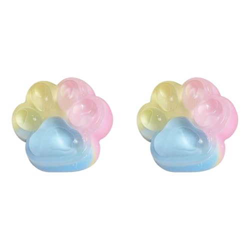 xowwyue 2 Stück Squishy Cat Paw Niedliche Weiche Katzenpfoten Squeeze Spielzeug, Katzenkrallen Quetschspielzeuge Stressabbau Spielzeug Für Ostern Thanksgiving Geburtstagsfeiern 7×7×2 cm von xowwyue
