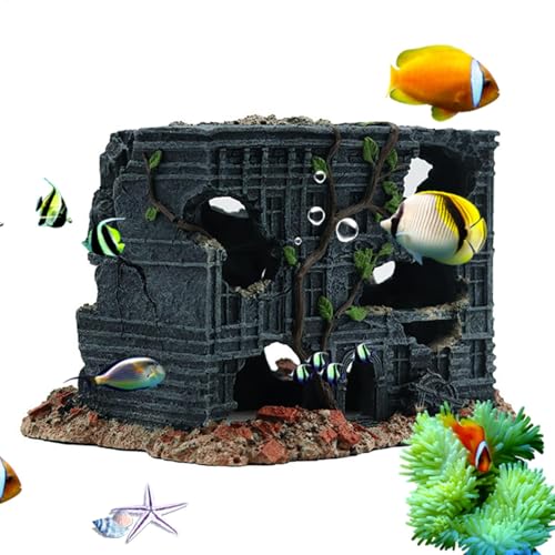 xowwyue Aquariumhöhlendekoration, dekoratives Haus für Aquarien, umweltfreundliches Harz, Reptilienhaus, sicheres Versteck xowwyue Aquariumhöhlendekoration, dekoratives Haus für Aquarien, umweltfreundliches Harz, Reptilienhaus, sicheres Versteck von xowwyue