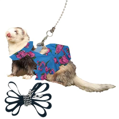 xowwyue Ferret Traction Seil Strap | Einstellbare Rennmaus Harness Strap | Mode Kleine Tiere Wandern Weste Seil für Frettchen, Eichhörnchen xowwyue Ferret Traction Seil Strap | Einstellbare Rennmaus Harness Strap | Mode Kleine Tiere Wandern Weste Seil für Frettchen, Eichhörnchen von xowwyue
