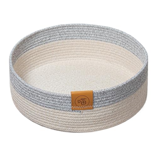 xowwyue Gewebtes Katzenbett Baumwollseil Katzenkorb Zum Schlafen, Runde Haustierbett Katzenbettchen Katzenkörbchen Cat Bed Katzennest Für Innenkatzen xowwyue Gewebtes Katzenbett Baumwollseil Katzenkorb Zum Schlafen, Runde Haustierbett Katzenbettchen Katzenkörbchen Cat Bed Katzennest Für Innenkatzen von xowwyue