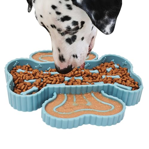 xowwyue Hundefutter Napf Mit Verlangsamungseffekt | Haustier Futternapf Mit Saugnapf,Anti-Verschlucken Hundespielzeug Zur Geistigen Stimulation Welpentraining Senioren Langzeitspiele von xowwyue