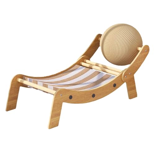 xowwyue Katzen-Hängemattenstuhl - Katzenkratzstuhl mit Spielzeugball - Verschleißfeste Wellpappe Haustiermöbel für Indoor Outdoor Terrasse Sonnenbaden Strand Verwendung xowwyue Katzen-Hängemattenstuhl - Katzenkratzstuhl mit Spielzeugball - Verschleißfeste Wellpappe Haustiermöbel für Indoor Outdoor Terrasse Sonnenbaden Strand Verwendung von xowwyue