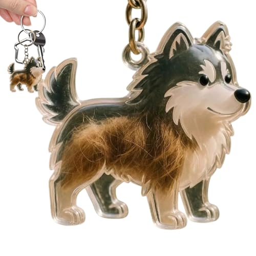 xowwyue Schlüsselanhänger Für Tierhaare, Transparente Aufbewahrungsbox Für Hunde Und Katzenhaare, Hundehaar Sammler Gedenkflasche Für Hundeliebhaber,Damen, Männer 5x2x3 cm von xowwyue