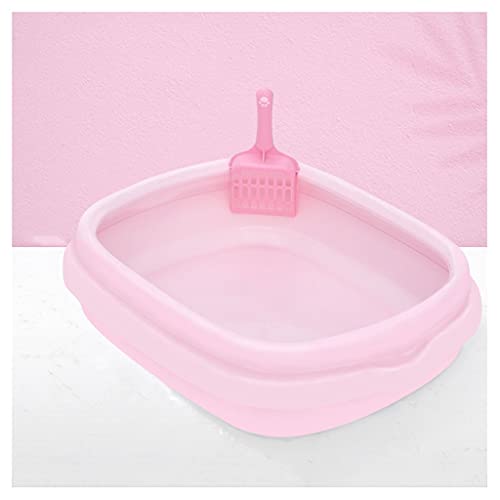 Katzentoilette, offene Katzentoilette, abnehmbare und langlebige Katzentoilette, doppellagig, mit Katzenschaufel, Haustiertoilette (Größe: D) von xuejuanshop