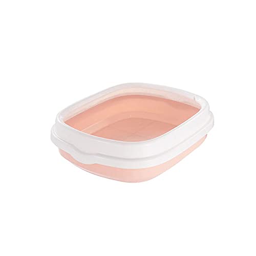 Katzentoilette Regal geschlossene Müllbox mit Schaufel Resistent Katze Toilette Öffnung Runer Katze Wurf, leicht zu reinigen Tiertoilette (Color : Pink, Size : B) von xuejuanshop