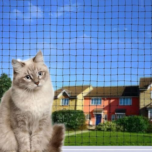 xutong Katzenschutznetz für Balkon und Fenster, Sicherheitsnetz mit Befestigungsmaterial, Schwarz, Haustier-Absturzsicherung, für Katzen zur Sicherung von Balkon, Terrassen, Fenstern, Türen, Zäune von xutong