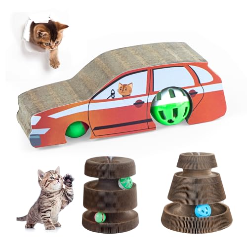 Kratzspielzeug für Katzen, Kratzbrett Katze mit GlöCkchen, Magic Organ Cat Scratching Board, Foldable Interaktives Katzenspielzeug für AußEnbereich und Indoor, Cats Spielzeug Pappe Kratzspielzeug für Katzen, Kratzbrett Katze mit GlöCkchen, Magic Organ Cat Scratching Board, Foldable Interaktives Katzenspielzeug für AußEnbereich und Indoor, Cats Spielzeug Pappe von xyuayamz
