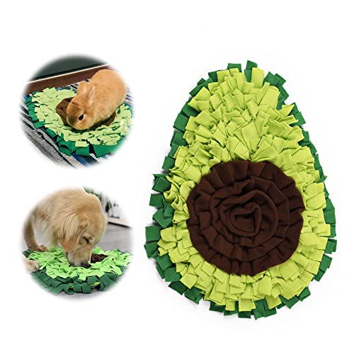 xyuayamz Schnüffelteppich Hund Futtermatte Schnüffeldecke Hundespielmatte - Hundematte Snuffle Pad in Avocado Faltbares Pet Sniffing Mat Trainingsmatte, für Haustier Hunde Katzen (Grün, 1 Stück) von xyuayamz