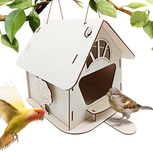 yakermur Außerhalb von Vogelhäusern, Holzvogelhäuser | Bildung Early Lernen Holzschlucken Vogelhaus - Interaktive Kunsthandwerk für Kinder Mädchen Studenten Teenager von yakermur