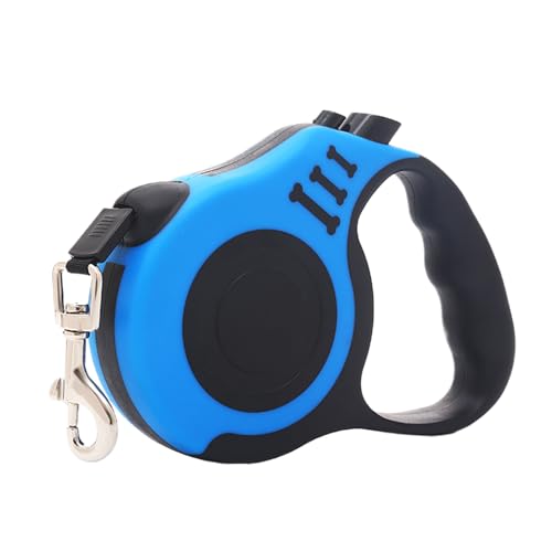 yakermur Einziehbarer Hund führt zum, einziehbarer Haustier -Blei | Automatisches Traktionsseil mit Schweren,Compact Design Dog Retractor für Sport, Camping, Wandern von yakermur