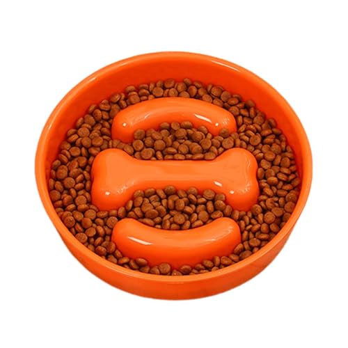 yakermur Hund Slow Feeder Bowl, Slow Feeder Hund Bowls,Hundeschale zum langsamen Essen | Knochenform erhöhte interaktive Verschüttungsbeweis Nicht schlau für die Ausbildung der mentalen Stimulation, von yakermur