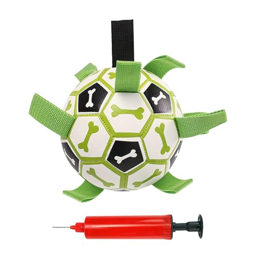 yakermur Hundefußballkugel mit Gurten, Fußball für Hunde - Bälle mit Pumpe für Hunde | Langeweile im Freien, Welpenkauen, unzerstörbares Welpenwasserspielzeug, damit sie beschäftigt sind yakermur Hundefußballkugel mit Gurten, Fußball für Hunde - Bälle mit Pumpe für Hunde | Langeweile im Freien, Welpenkauen, unzerstörbares Welpenwasserspielzeug, damit sie beschäftigt sind von yakermur