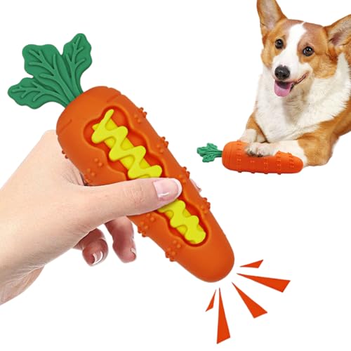 yakermur Hundefutter-Spieltisch Langsamfütterer,Interaktives Silikon Kauspielzeug Mit Quietschfunktion Zur Zahnpflege Für Welpen - Kausichere Karottenform Futterautomat Beißring Für Großmittelklein yakermur Hundefutter-Spieltisch Langsamfütterer,Interaktives Silikon Kauspielzeug Mit Quietschfunktion Zur Zahnpflege Für Welpen - Kausichere Karottenform Futterautomat Beißring Für Großmittelklein von yakermur