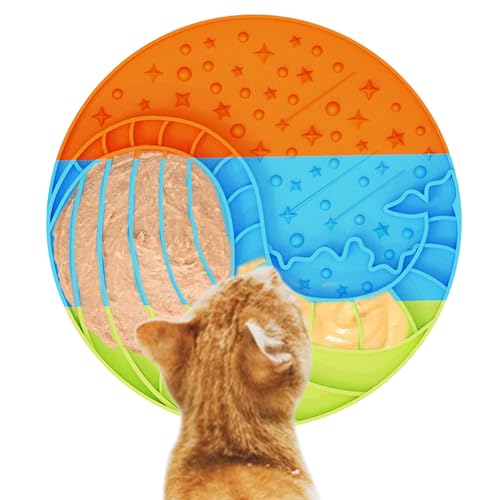 yakermur Hundefuttermatte Slow Feeder,Hundefuttermatte Slow Feeder | Haustier-Futtermatte, Leckmatten | Leckmatte für langsam fressende Hunde in 3 Farben, Leckpad in Walform gegen Langeweile, von yakermur