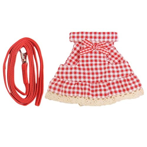 yakermur Kaninchengeschirr | Geschirr-Set Für Kleintiere - Weiches Kleintierkleid Mit Führleine Zum Training Für Draußen Camping Garten Spaziergehen von yakermur