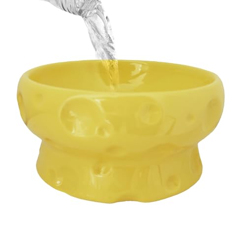 yakermur Katzennapf - Robuster Futter- & Wassernapf,Keramik-Käseform mit Erhöhung & Rutschfester Basis für Haustiere, Kätzchen & Hunde – für Trocken- & Nassfutter im Haushalt yakermur Katzennapf - Robuster Futter- & Wassernapf,Keramik-Käseform mit Erhöhung & Rutschfester Basis für Haustiere, Kätzchen & Hunde – für Trocken- & Nassfutter im Haushalt von yakermur