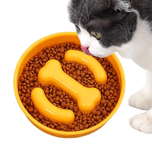 yakermur Langsame Feeder -Hundeschalen, langsame Hundefutteranlage, Hundefutter langsame Feeder Bowl, Knochenform interaktive Erhöhung des Verschüttungsnachweises für das Heimtraining mental von yakermur