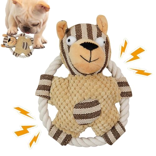 yakermur Quietschende Hundespielzeuge | Robustes Indoor-Seilspielzeug Mit Langem Quietscher,Bissfestes Zahnreinigungs-Spielzeug Für Mittelgroße Und Große Rassen Im Wohnzimmer, Garten Oder Auf Dem yakermur Quietschende Hundespielzeuge | Robustes Indoor-Seilspielzeug Mit Langem Quietscher,Bissfestes Zahnreinigungs-Spielzeug Für Mittelgroße Und Große Rassen Im Wohnzimmer, Garten Oder Auf Dem von yakermur