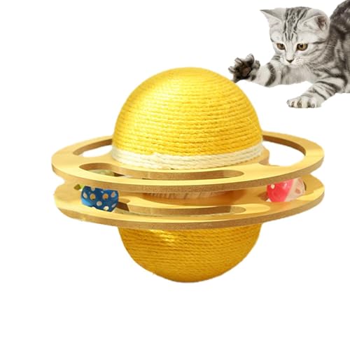yakermur Sisal Ball Cat Toy, Katzenkratzbugelspielzeug - Planet Kitten Interactive Toy - Haustierkugel für Kätzchen zum Spielen und Training, Anreicherungsspiele yakermur Sisal Ball Cat Toy, Katzenkratzbugelspielzeug - Planet Kitten Interactive Toy - Haustierkugel für Kätzchen zum Spielen und Training, Anreicherungsspiele von yakermur