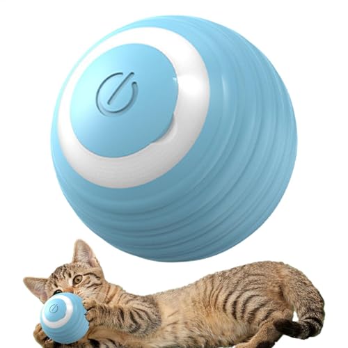 yakermur Smart Cat Toy Ball, Interactive Cat Ball Toy | Automatisch wiederaufladbarer Rolling | Intelligente Hindernisvermeidung, Anreicherung von Spielzeug mit Licht, Haustiervorräte für von yakermur