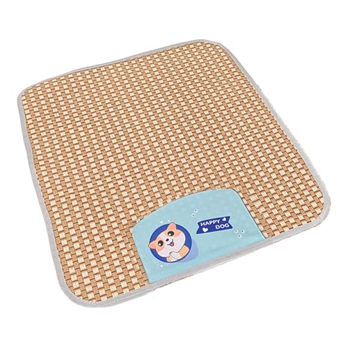 yakermur Sommer-Hunde-Kühlmatte, Hunde-Schlafunterlage, kühlend,Selbstkühlende Rattan-Pads | Rattan-Hundekühlmatten, Haustier-Kühlmatte für Haustiere, Welpen, Hundehütten, Kisten, Meerschweinchen, von yakermur