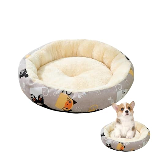 yanzisura Rundes Haustierbett,Rundes Hundebett | Welpenschlafnest - Waschbares Haustiernest für Welpen und Kätzchen, weiches und bequemes rundes Haustierbett für den Innenbereich yanzisura Rundes Haustierbett,Rundes Hundebett | Welpenschlafnest - Waschbares Haustiernest für Welpen und Kätzchen, weiches und bequemes rundes Haustierbett für den Innenbereich von yanzisura