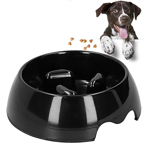 Pet Slow Feeder Hundenapf, tragbarer langsamer Futternapf für Hunde, langsames Essen, gesundes Design für kleine, mittelgroße Hunde, Anti-Erstickungsnapf für Katzen und Hunde(M-Schwarz) von yaogohua