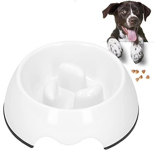 Pet Slow Feeder Hundenapf, tragbarer langsamer Futternapf für Hunde, langsames Essen, gesundes Design für kleine, mittelgroße Hunde, Anti-Erstickungsnapf für Katzen und Hunde(M-Weiß) von yaogohua