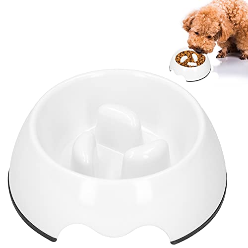 Slow Feeder Hundenäpfe, Haustier Slow Feeders Tragbare Hund Slow Feeding Bowl Anti Choking Bowl für Katze Hund Supplies (S-Weiß) von yaogohua