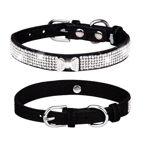 Glitzer-Hundehalsband – Verstellbares Funkelndes Haustierzubehör, Weiches Mikrofaserriemen Mit Strass | Reißfestes Edles Katzenhalsband, Leichter Glitzerwelpen Glitzer-Hundehalsband – Verstellbares Funkelndes Haustierzubehör, Weiches Mikrofaserriemen Mit Strass | Reißfestes Edles Katzenhalsband, Leichter Glitzerwelpen von ycezw