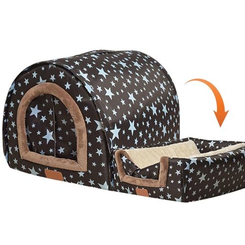 Haustier-Kälteschutz, Winter-Hundehütte, isolierte Haustierhütte, warmes Hundehaus für den Innenbereich, gemütliches Welpenbett, Winter-Hundehaus mit flexibler Stofftür, abnehmbare, waschbare Haustier-Kälteschutz, Winter-Hundehütte, isolierte Haustierhütte, warmes Hundehaus für den Innenbereich, gemütliches Welpenbett, Winter-Hundehaus mit flexibler Stofftür, abnehmbare, waschbare von ycezw