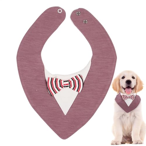 Hochzeitshalstuch für Hunde, Hundehalsband mit Fliege – elegant mit Fliege | formelles Hundeoutfit, formelles Hochzeitsoutfit für kleine Hunde von ycezw