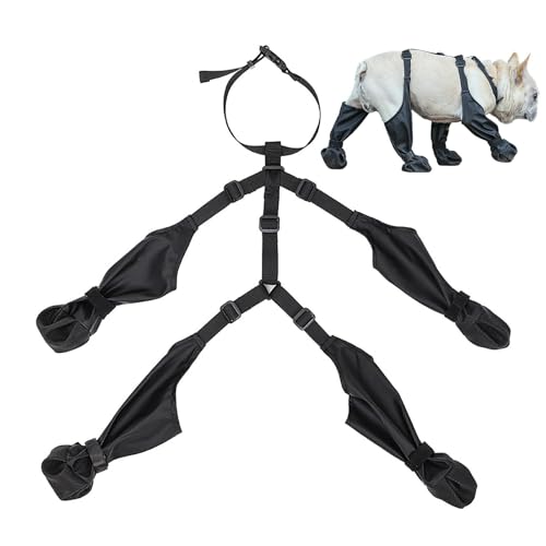 Hundepfotenstiefel-Leggings – Hosenträgerstiefel, Hundepfotenabdeckungen | verstellbare wasserdichte Hundestiefel, atmungsaktiv, Allwetter-Tags-Hosenträger mit Hilfsgurt für kleine, mittelgroße und Hundepfotenstiefel-Leggings – Hosenträgerstiefel, Hundepfotenabdeckungen | verstellbare wasserdichte Hundestiefel, atmungsaktiv, Allwetter-Tags-Hosenträger mit Hilfsgurt für kleine, mittelgroße und von ycezw