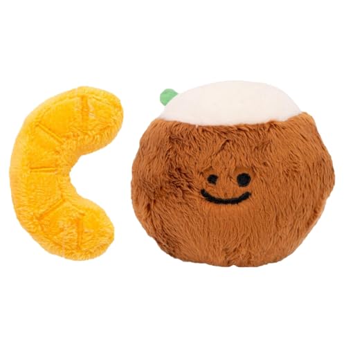 Hundespielzeug – 2 Cocnut Ball Lebensmittel verstecken ein Plüschspielzeug, interaktives Hundespielzeug, Sniff Plane Chew Toys für Welpen, Zahnreinigung, Futterspielzeug, Cach Hundespielzeug – 2 Cocnut Ball Lebensmittel verstecken ein Plüschspielzeug, interaktives Hundespielzeug, Sniff Plane Chew Toys für Welpen, Zahnreinigung, Futterspielzeug, Cach von ycezw