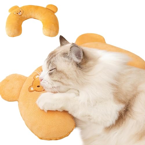 Katzen-Nackenkissen – Weiches, flexibles Cartoon-Haustierkissen | Leichtes, kompaktes Stützkissen mit Plüschfüllung, entspannendes Nackenkissen für Nickerchen bei Katzen, Komfort und Schlafen Katzen-Nackenkissen – Weiches, flexibles Cartoon-Haustierkissen | Leichtes, kompaktes Stützkissen mit Plüschfüllung, entspannendes Nackenkissen für Nickerchen bei Katzen, Komfort und Schlafen von ycezw