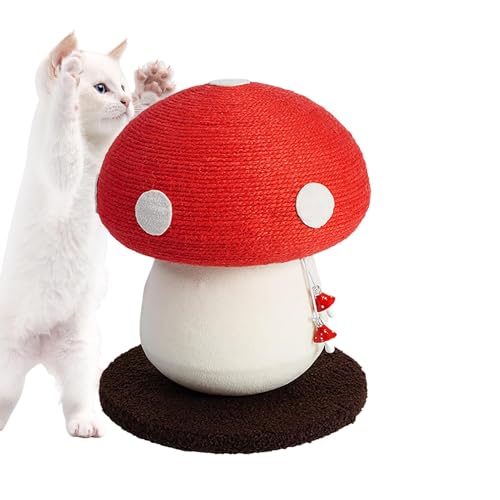 Kratzbaum für Pilz-Katzen, Pilz-Kratzbaum aus Sisalseil mit Spielzeug für Katzen, Pilze, zum Kratzen von ycezw